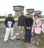黒部川水門と視察団